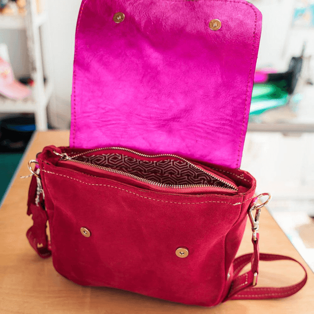 Bolso Drawer - Rosa Metálico